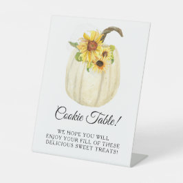 Sonnenblume Weiße Pumpkin Duschkochtabelle Sockelschild