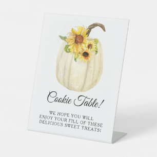 Sonnenblume Weiße Pumpkin Duschkochtabelle Sockelschild
