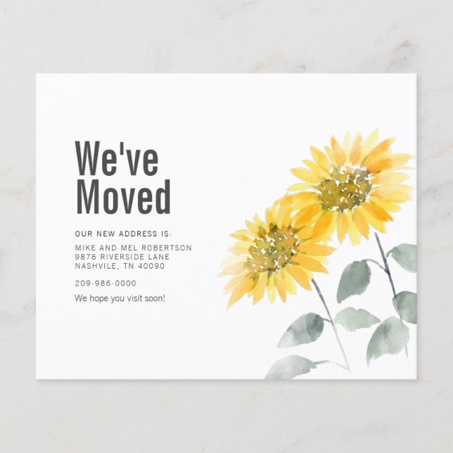 Sonnenblume Wir haben die Adressenverschiebung Ank Flyer (Vorne)