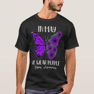 Sonnenblume Wir tragen Lila Lupus Sensibilisierung T-Shirt
