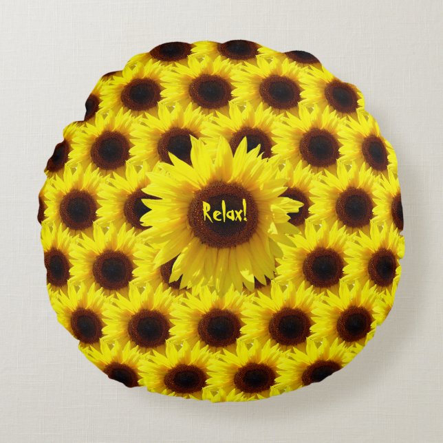 Sonnenblume - Wohngestaltung Spaß Akzent Kissen (Vorderseite)