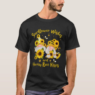 Sonnenblume wünscht Honey Bee Kisses Gnome Summer  T-Shirt