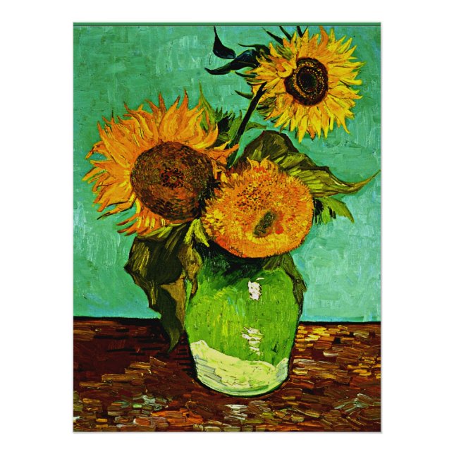 Sonnenblumen, 3 von Vincent van Gogh Poster (Vorderseite)