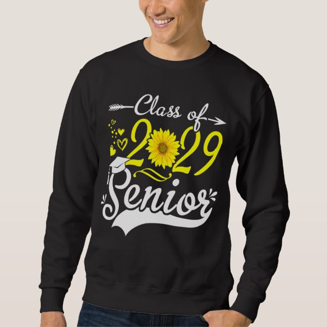 Sonnenblumen Abschluss Senior Class of 2029 29 Fun Sweatshirt (Vorderseite)