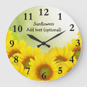 Sonnenblumen Acrylwand Große Wanduhr
