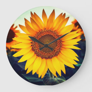 Sonnenblumen Akronylic Wall Clock Große Wanduhr