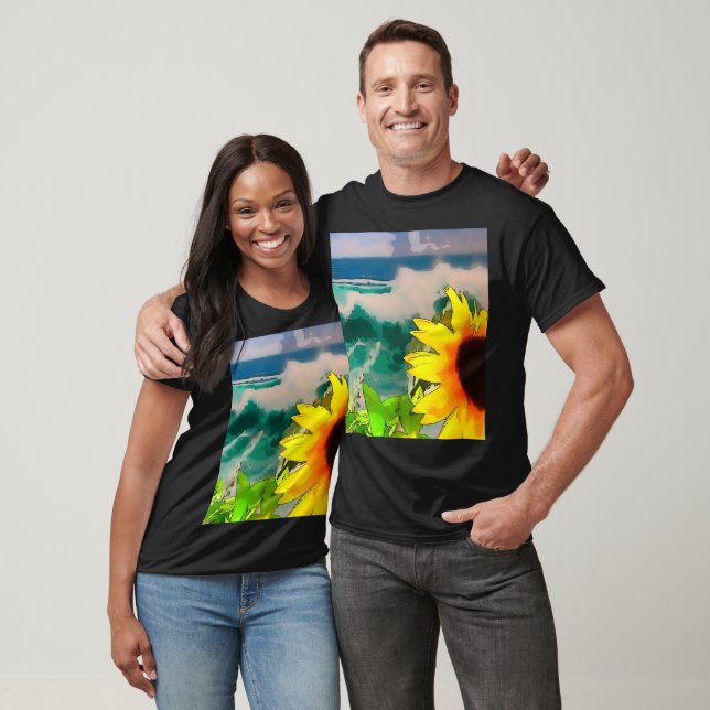 Sonnenblumen am Strand T-Shirt (Unisex)