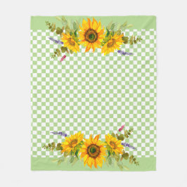 Sonnenblumen an der Tafel Fleecedecke