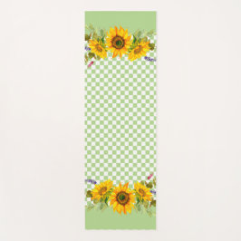 Sonnenblumen an der Tafel Yogamatte