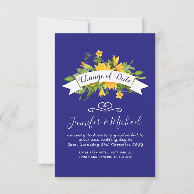 Sonnenblumen Änderung des Datums der Aufschiebungs (Vorderseite)