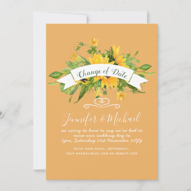 Sonnenblumen Änderung des Datums der Aufschiebungs (Vorderseite)