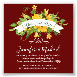 Sonnenblumen Änderung des Datums der Aufschiebungs Fotodruck