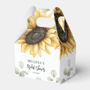 Sonnenblumen-Aquarell-Blumenskript-Brautparty Geschenkschachtel