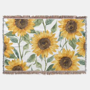 Sonnenblumen Aquarell Floral Gelbe Malerei Decke