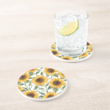 Sonnenblumen Aquarell Floral Gelbe Malerei