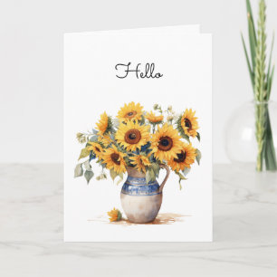 Sonnenblumen Aquarell-Illustration Grußkarte Karte