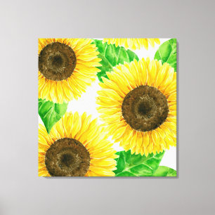 Sonnenblumen Aquarell Leinwanddruck