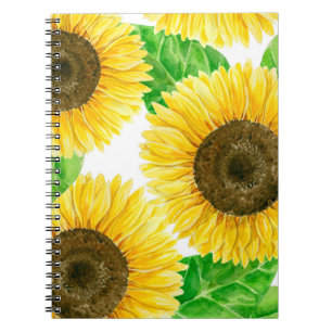 Sonnenblumen Aquarell Notizblock