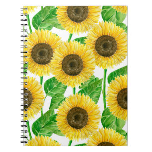 Sonnenblumen Aquarell Notizblock