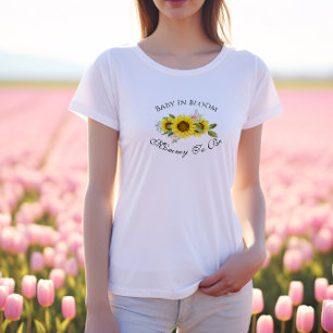Sonnenblumen Aquarell Rosa Floral Babyparty T-Shirt