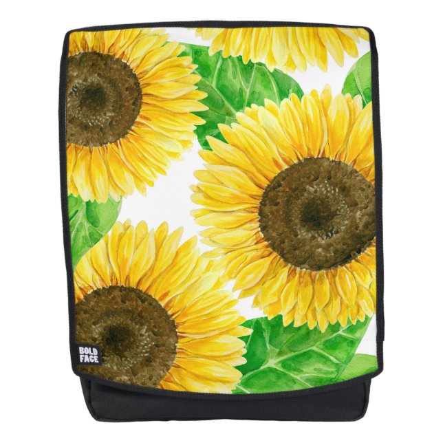 Sonnenblumen Aquarell Rucksack (Vorderseite)