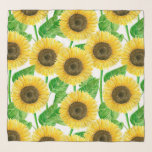 Sonnenblumen Aquarell Schal<br><div class="desc">Das Design der Aquarellmuster mit Sonnenblumen.</div>