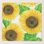 Sonnenblumen Aquarell Schal<br><div class="desc">Sonnenblumen mit Aquarellen bemalt.</div>