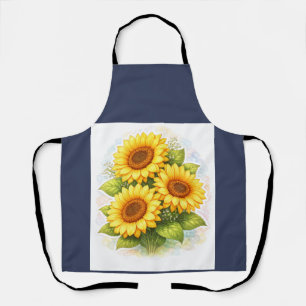 Sonnenblumen-Aquarell-Schürze Schürze