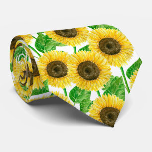 Sonnenblumen Aquarellbinde Krawatte