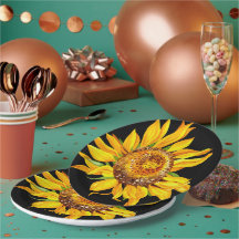 Sonnenblumen Aquarellfarben Blume Gelb Schwarz