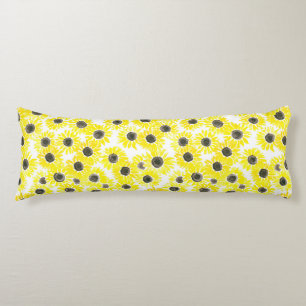 Sonnenblumen Aquarellmuster Seitenschläferkissen
