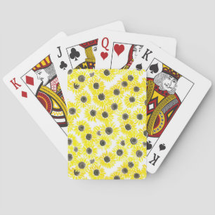 Sonnenblumen Aquarellmuster Spielkarten