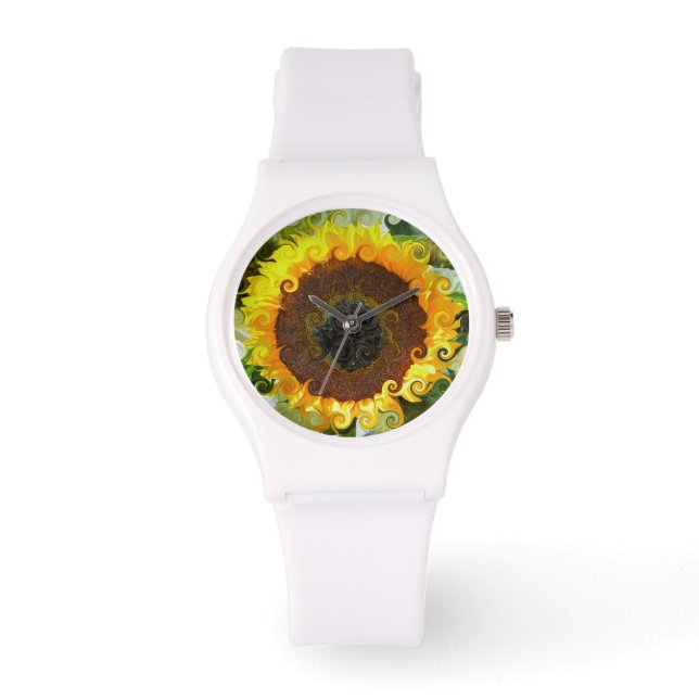SONNENBLUMEN ARMBANDUHR (Vorderseite)