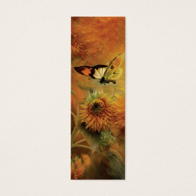Sonnenblumen Art Lesezeichen (Vorderseite)