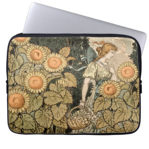 Sonnenblumen Art Nouveau Garden Laptopschutzhülle