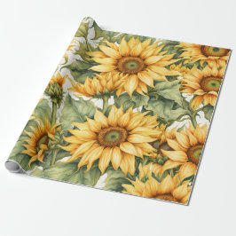 Sonnenblumen Art Pattern Design Geschenkpapier
