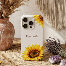 Sonnenblumen-Ästhetik Minimal Moderne Virale Anpas iPhone 15 Pro Hülle