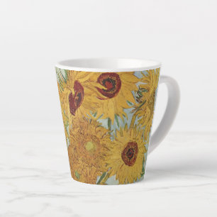 Sonnenblumen (auf blau)-Vincent van Gogh Small Milchtasse