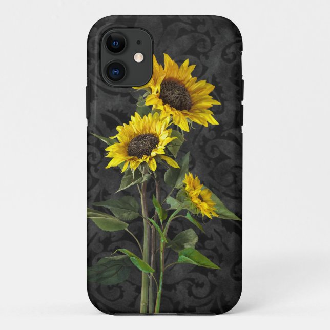Sonnenblumen auf Damaskus Case-Mate iPhone Hülle (Rückseite)