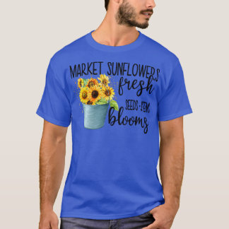 Sonnenblumen auf dem Markt Frischsamen stems Blüte T-Shirt