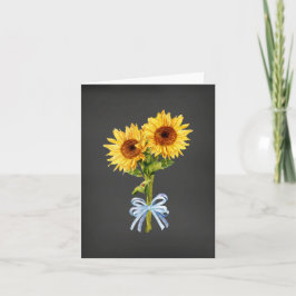 Sonnenblumen auf der Schwarzen Jeder Anlass-Note C Dankeskarte