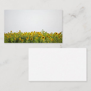 Sonnenblumen auf einem Feld Visitenkarte