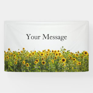 Sonnenblumen auf einem Gebiet Banner