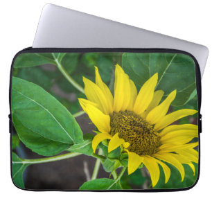 Sonnenblumen auf nahem Notebook-Ärmel Laptopschutzhülle