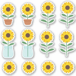 Sonnenblumen Aufkleber