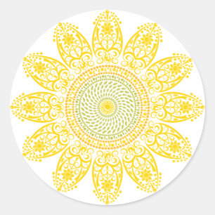 Sonnenblumen-Aufkleber Runder Aufkleber