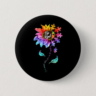 Sonnenblumen Autismus Bewusstsein ist nett Puzzle Button