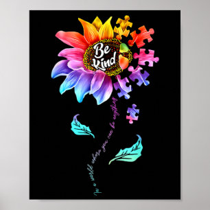 Sonnenblumen Autismus Bewusstsein ist nett Puzzle Poster