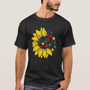 Sonnenblumen Autismus Bewusstsein ist nett Puzzle  T-Shirt