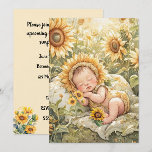Sonnenblumen-Baby-Party-Digital-Download-Einladung Einladung